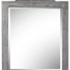InFurniture Inc., 26" Rustic Solid Fir Mirror In Grey (26" H X 36" H) -Laural Home Shop home design 11