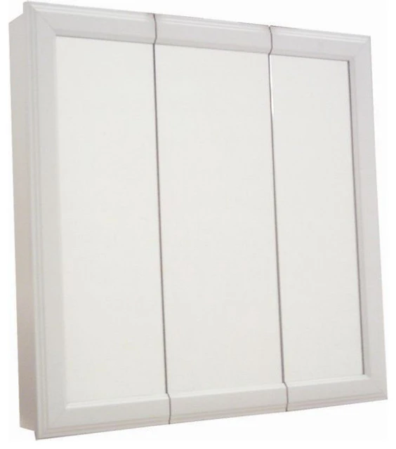 Design House 535849 24" X 24" Framed 3 Door Medicine Cabinet - White 3 Design House 535849 24" X 24" Framed 3 Door Medicine Cabinet - White
