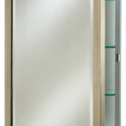 Afina Corporation Afina Basix 16"x22" Single Door Medicine Cabinets, Brushed Silver
