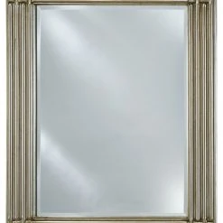 Afina Corporation Vanderbilt Single Door Wood Framed Medicine Cabinets, Antique Silver, Decor