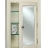 Afina Corporation Wilshire II 7" Deep Semi Recessed Medicine Cabinet With Crown Moulding, 22"x27" -Laural Home Shop home design 134