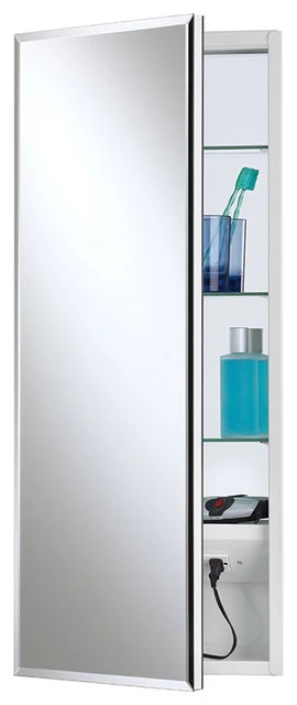 Rangaire Meridian 15"x35" Electric Mount Beveled Medicine Cabinet, Recess Mount 3 Rangaire Meridian 15"x35" Electric Mount Beveled Medicine Cabinet, Recess Mount