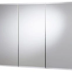 Jacuzzi® Official Jacuzzi PD48000 26" H X 36" W X 5-1/4" D Triple Door Medicine - Silver Aluminum