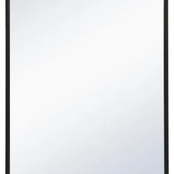 Elegant Furniture & Lighting Elegant Decor MR41828BK Metal Frame Rectangle Mirror, 18"x28", Black