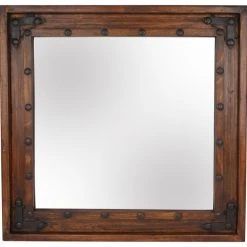 Mexican Imports El Paso Vanity Accent Mirror, Natural Tone, 31x31