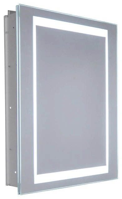 Miseno MMCR2026LED-R 20" W X 26" H Frameless Recess Mounted - Mirrored 3 Miseno MMCR2026LED-R 20" W X 26" H Frameless Recess Mounted - Mirrored