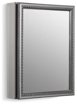 Kohler 20" W X 26" H 1-Door Medicine Cabinet W/ Silver Framed Mirrored Door 3 Kohler 20" W X 26" H 1-Door Medicine Cabinet W/ Silver Framed Mirrored Door