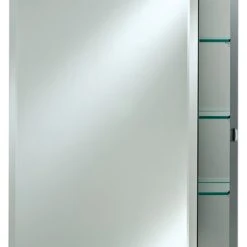 Afina Corporation Arch Top Frameless Medicine Cabinets, 20"x30", Left Hinge