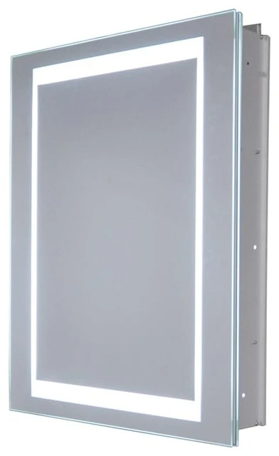 Miseno MMCR1620LED-L 16" W X 20" H Frameless Recess Mounted - Mirrored 3 Miseno MMCR1620LED-L 16" W X 20" H Frameless Recess Mounted - Mirrored