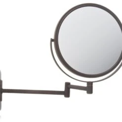 Jerdon JP7506BZ 8-Inch Two-Sided Swivel Wall Mount Mirror With 5x Magnification