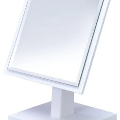 ORE International 9.5" Polyresin And Wood Make-Up Mirror On A Pedestal SUN-3