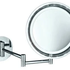WS Bath Collections WS 16 Magnifying Makeup Mirror In Polished Chrome W/ LED Light