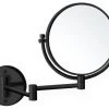 Nameeks Matte Black Double Sided Wall Mounted 7x Makeup Mirror 1 Nameeks Matte Black Double Sided Wall Mounted 7x Makeup Mirror -Laural Home Shop home design 231