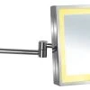 Whitehaus Collection Whitehaus WHMR25-C Square Wall Mount Led 5X Magnified Mirror