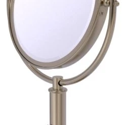 Allied Brass Tribecca Collection 8" Vanity Top Make-Up Mirror 5xMagnification, Antique Pewter