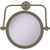 Allied Brass Retro Wave Wall Mounted Swivel Make-Up Mirror 8" 2xMagnification, Antique Pewter -Laural Home Shop home design 280