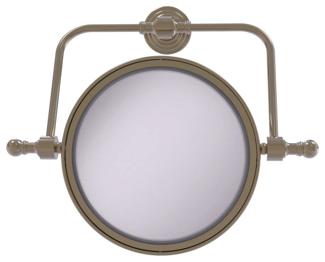 Allied Brass Retro Wave Wall Mounted Swivel Make-Up Mirror 8" 2xMagnification, Antique Pewter 3 Allied Brass Retro Wave Wall Mounted Swivel Make-Up Mirror 8" 2xMagnification, Antique Pewter