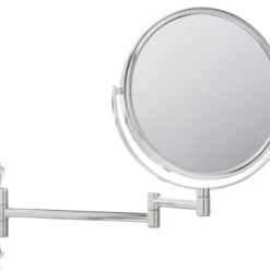 Jerdon JP7506BZ 8-Inch Two-Sided Swivel Wall Mount Mirror With 5x Magnification