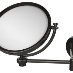 Allied Brass 8"Wall Mounted Extending Make-Up Mirror 2X Magnification With Twist Accent