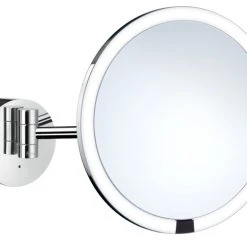 Smedbo Inc LED Lighted Rechargeable Wall Mounted Make-Up Mirror 7X'S Magnification