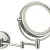 Nameeks Double Face LED Lighted 3x Mirror, Satin Nickel