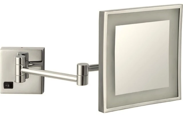 Nameeks Wall Mounted 3x Lighted Makeup Mirror, Satin Nickel 3 Nameeks Wall Mounted 3x Lighted Makeup Mirror, Satin Nickel