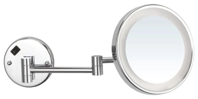 Nameeks Round Lighted 3x Magnifying Mirror, Chrome 3 Nameeks Round Lighted 3x Magnifying Mirror, Chrome