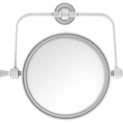 Allied Brass Retro Dot Wall Mounted Swivel Make-Up Mirror 8" 2xMagnification, Matte White
