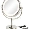 Aptations Neomodern Led Lighted Freestanding Mirror, Chrome -Laural Home Shop home design 330