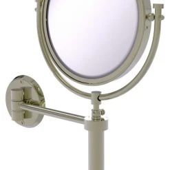 Allied Brass Tribecca Wall Mount Make-Up Mirror 8" Diameter, 5xMagnification, Polished Nickel