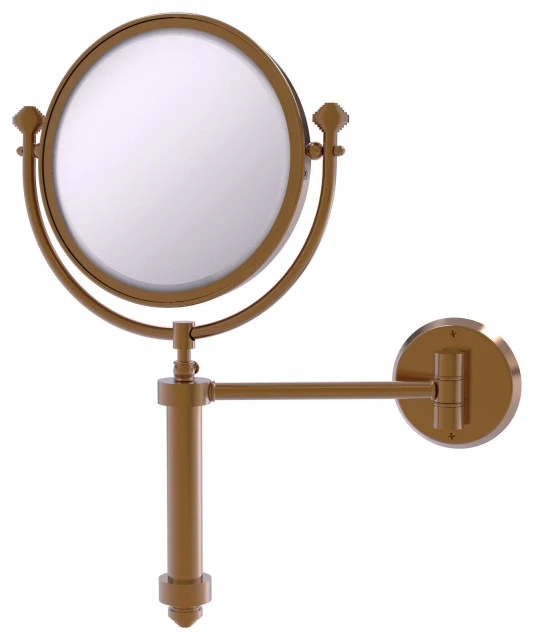 Allied Brass Southbeach Wall-Mount Makeup Mirror, 8" Dia, 3X Magnification, Brushed Bronze 3 Allied Brass Southbeach Wall-Mount Makeup Mirror, 8" Dia, 3X Magnification, Brushed Bronze
