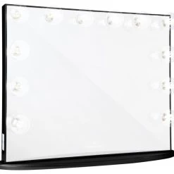 Impressions Vanity Company Hollywood Glow Plus Vanity Mirror, Pro Black, Clear Bulbs, Non-Bluetooth