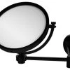 Allied Brass 8" Wall-Mount Extending Groovy Makeup Mirror 5X Magnification, Matte Black 1 Allied Brass 8" Wall-Mount Extending Groovy Makeup Mirror 5X Magnification, Matte Black -Laural Home Shop home design 343