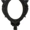 XoticBrands Baroque Mirror With Two Cherubs, Black -Laural Home Shop home design 348