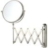 Nameeks Double Face Adjustable Magnifying Mirror, Satin Nickel