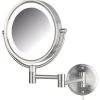 Jerdon HL88CL 8.5-Inch Two-Sided Swivel LED Lighted Wall Mount Mirror W/ 8x Mag -Laural Home Shop home design 355