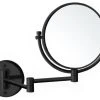 Nameeks Matte Black Double Sided Wall Mounted 5x Makeup Mirror 1 Nameeks Matte Black Double Sided Wall Mounted 5x Makeup Mirror -Laural Home Shop home design 363