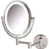 Jerdon 8" X 10" Lighted Wall Mirror With 5X-1X Mag, Chrome -Laural Home Shop home design 365