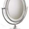 Jerdon HL958C 8-Inch Tabletop Two-Sided Swivel Oval Halo Lighted Vanity Mirror 2 Jerdon HL958C 8-Inch Tabletop Two-Sided Swivel Oval Halo Lighted Vanity Mirror -Laural Home Shop home design 367