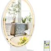 Gymax Hollywood Vanity Lighted Makeup Mirror Remote Control 4 Color Dimming -Laural Home Shop home design 371