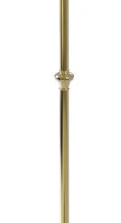 Allied Brass Adjustable Floor Make-Up Mirror, 8" Dia, 5X Magnification, Unlacquered Brass