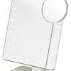 Null Jerdon JS811W 8-Inch Portable LED Lighted Adjustable Tabletop Makeup Mirror 1 Null Jerdon JS811W 8-Inch Portable LED Lighted Adjustable Tabletop Makeup Mirror -Laural Home Shop home design 375