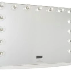 Impressions Vanity Company Hollywood Glow Lite Pro Vanity Mirror, White, Clear Bulbs, Bluetooth
