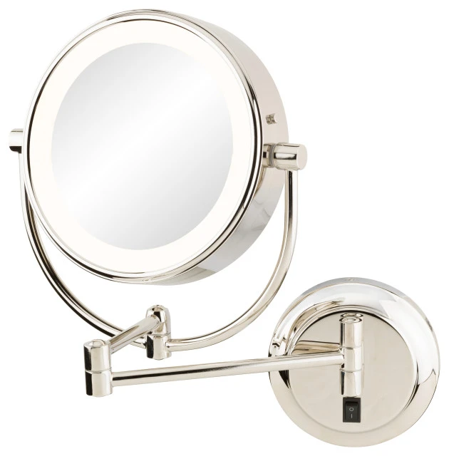 Aptations NeoModern LED Lighted Magnified Makeup Mirror--2 Light Colors, Polished Nickel 3 Aptations NeoModern LED Lighted Magnified Makeup Mirror--2 Light Colors, Polished Nickel