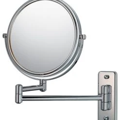 Aptations Double Arm Wall Mirror With 5x And 1x Magnification, Chrome