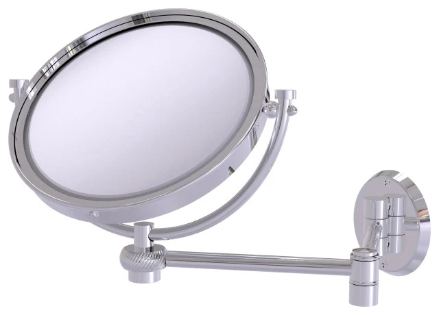 Allied Brass 8" Wall Mounted Extending Make-Up Mirror 5xMagnification, Twist, Polished Chrome 3 Allied Brass 8" Wall Mounted Extending Make-Up Mirror 5xMagnification, Twist, Polished Chrome
