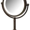 Jerdon 8.5" LED Lighted Wall Mirror With 8X-1X Mag, Bronze
