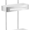 Smedbo Inc Sideline Double Tiered Shower Basket, Stainless Steel And White 1 Smedbo Inc Sideline Double Tiered Shower Basket, Stainless Steel And White -Laural Home Shop home design 456