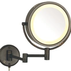 SEE ALL INDUSTRIES Modern Bronze Wall Mounted Lighted Make Up Mirror