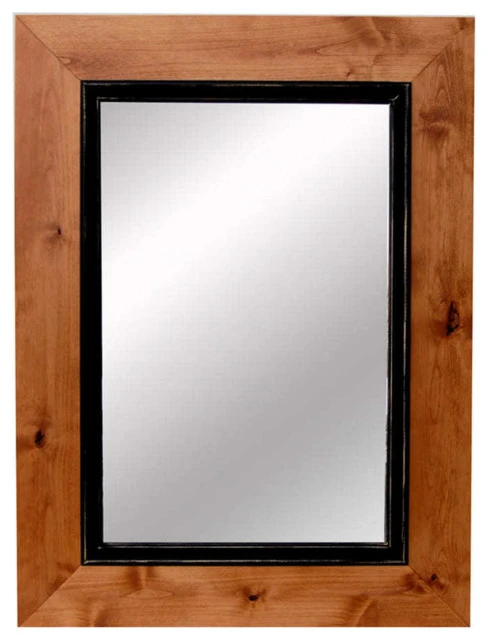 My Barnwood Frames Over Mantel Two Tone Wood Mirror, 22"x26" 3 My Barnwood Frames Over Mantel Two Tone Wood Mirror, 22"x26"